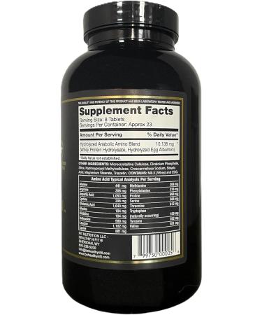 Healthy N Fit Anabolic Amino 10,000 - Hydrolyzed Egg & Whey Amino Acid Tablets (180) - Fast Absorbing Formula - Buy Online on GoSupps.com