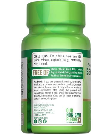 Nature's Truth Benfotiamine 300mg - 60 Count Non-GMO Gluten Free Supplement - Vitamin B1 Precursor - Buy Online on GoSupps.com