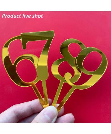 0-9 Number For Cake Topper Suitable For Birthday Party Wedding Anniversary Acrylic Material Reusable Number Cake Topper - Buy Online on GoSupps.com