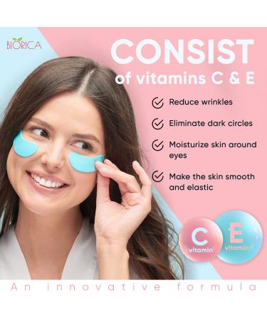 Collagen & Carrageen Gel Under-Eye Patches - 20 Pairs for Puffy Eyes, Wrinkles, and Dark Circles - Buy Online on GoSupps.com