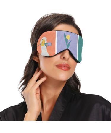Light Blocking Sleep Mask - Goose Tulip Floral Eye Mask for Travel & Naps | Adjustable Soft Eye Cover for Men & Women - Buy Online on GoSupps.com