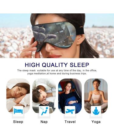 3D Pirate Ship Sleep Mask - Light Blocking Eye Cover for Travel & Naps | Adjustable Soft Blindfold for Men & Women - Buy Online on GoSupps.com