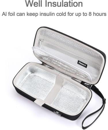 RAIACE Insulin Pen Carrying Case with Ice Brick - Portable Cooler Bag for Diabetes | Protective Case with Mesh Pocket for Accessories - Buy Online on GoSupps.com