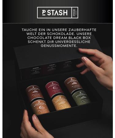 P-Stash Black Box Chocolate Dream Nuss Mix - Handroasted Nuts Covered with Chocolate | Pecans Hazelnuts & Almonds | Perfect Gift Idea - International Shipping Available - Buy Online on GoSupps.com