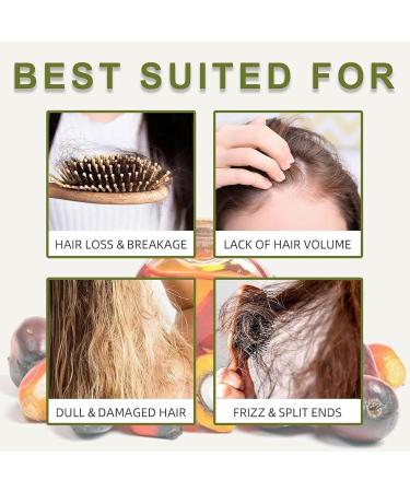 Hair Growth Oil 60ml Anti-Frizz Conditioner | Nourishing and Moisturizing Hair Treatment - For Follicles Volume Reduced Hair Loss and Split Ends - Buy Online on GoSupps.com