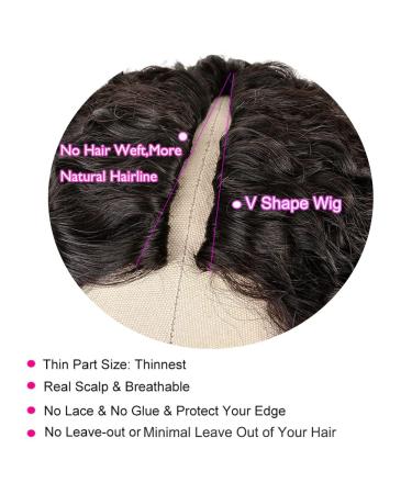 4GIRL4EVER V Part Wig Human Hair Curly 16 Inch - Upgrade U Part Wig for Black Women - Kinky Curly - No Glue Clip In Half Wig - 180 Density - Natural Color - Buy Online on GoSupps.com