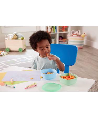 NUK Stacking Bowls Set - 3 Blue & Green Bowls + Lids for 4+ Months - Buy Online on GoSupps.com