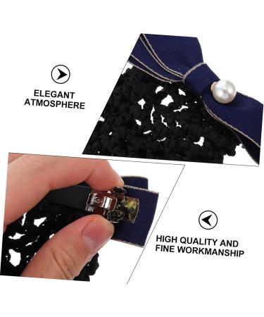 FRCOLOR Net Pocket Butterfly Barrettes Christmas Bows Hair Clip Silk Hair Bow Hair Clip Bun Cover Plush Hair Bow Hairnet Lace Bow Hair Bun Cover Temperament Polyester China Work 11.5x7cm Blue - Buy Online on GoSupps.com