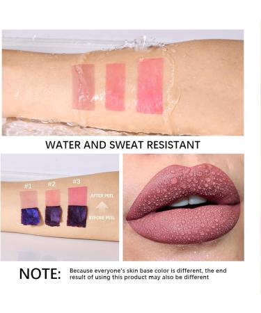 Peel Off Lip Liner Stain Rouge l vres Longue Tenue Hautement Pigment Liner l vres r sistant l'eau Liner l vres au fini mat (A 3 Colors/Set) Set A 1 unit (Lot de 3) - Buy Online on GoSupps.com