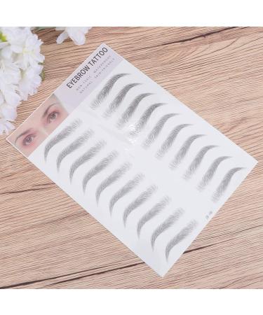Housoutil 2pcs 3d Eyebrow Stickers Eyebrow Hair Eyebrow Transfer Stickers 6 Stickers Water Proof ze008 Black - Buy Online on GoSupps.com