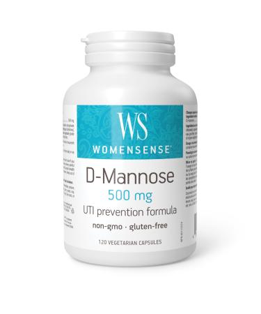 WomenSense D-Mannose 120 vegetarian capsules 2000mg per daily serving Helps prevent reoccuring UTI infections Targets and Naturally Flushes the Bladder 30 day supply