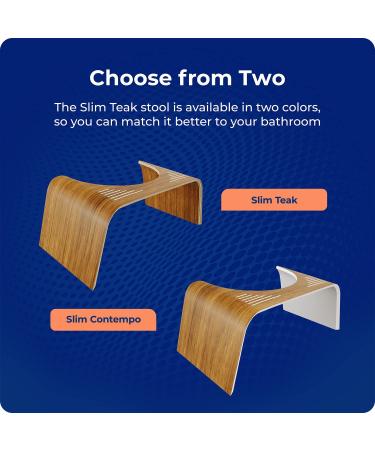 Squatty Potty Slim Teak Finish Toilet Stool - 7 Height Brown - Buy Online on GoSupps.com