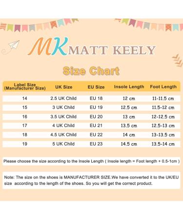 MK MATT KEELY Baby First Walking Shoes - Toddler Anti-Slip PU Leather Sneakers (4.5 UK, Pink) - Buy Online on GoSupps.com