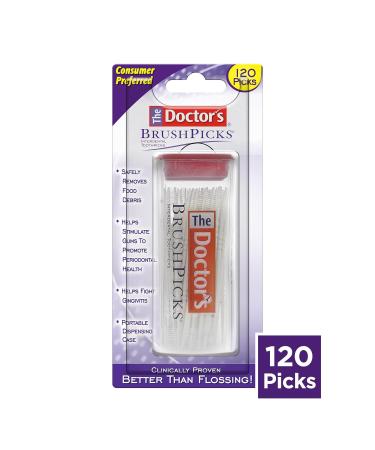 Buy Doctor s BrushPicks 2-in-1 Interdental Brushes & Dental Picks - 120 Count Plaque Remover for Teeth - Fast International Shipping - Buy Online on GoSupps.com