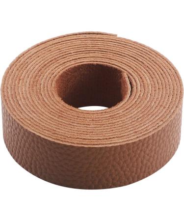 Picheng Lychee Pattern Leather Strap - 1 Inch Wide, 100 Inches Long - Ideal for Pet Collars, Traction Ropes, Belts, Keychains, DIY Craft Projects - Brown - Buy Online on GoSupps.com