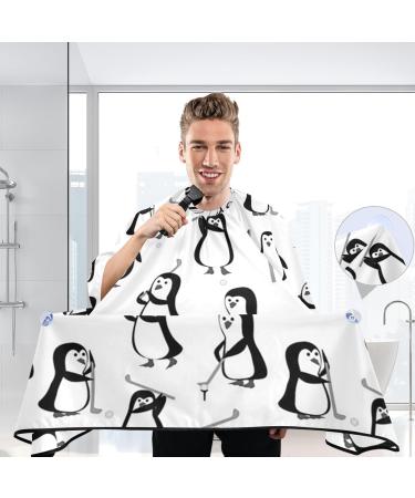 Buy Waterproof Barber Cape Penguin White Pattern & Cheetah Haircut Bib for Men & Women | Unisex Hair Cutting Cape for Professional Use - Buy Online on GoSupps.com