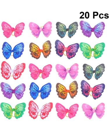 Balacoo 20pcs Cute Dog Hair Bows - Elastic Butterfly Design Topknot Grooming Decor for Pets | Dog Hair Accessories - Buy Online on GoSupps.com