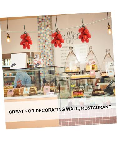 HOMSFOU 10pcs Vine Tomatoes Fake Tomato Decor Christmas Decorations Decorative Artificial Fruits Fake Fruit Home Wedding Decor Artificial Tomato Dinner Party Red Tomato Plastic Miniature Redx10pcs 12X20CMx10pcs - Buy Online on GoSupps.com