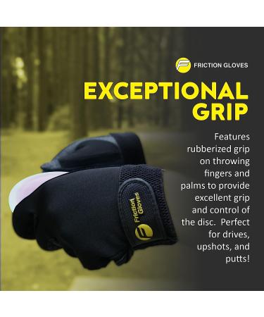 Friction Gloves - Rubberized Disc Golf Gloves for Ultimate Grip - Adult Medium - Buy Online on GoSupps.com