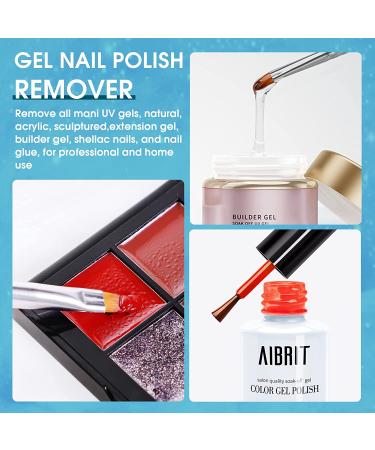 AIBRIT Gel Nail Polish Remover 2 Pack Set 0.5 fl oz./15ml - Quick & Easy Removal - Buy Online on GoSupps.com