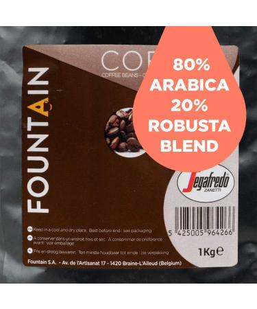 Fountain by Segafredo 1KG - Compatible with all types of bean-to-cup coffee machines. Intense bean-to-cup coffee made from the best origins. - Buy Online on GoSupps.com