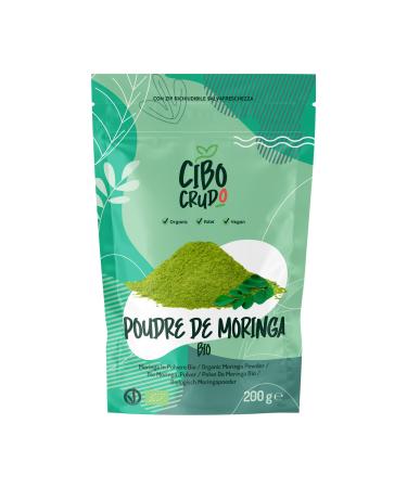 Poudre de Moringa Bio - 200g. Feuilles de Moringa Oleifera en Poudre pour The Moringa ou Cheveux. Organic Moringa Powder. Moringa 200 g (Lot de 1)