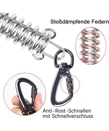 Buy Hofleine 9m Tie Out Cable for Dogs | Shock-Damping Spring | Durable Linen for Medium & Large Dogs | Perfect for Camping & Outdoor Use - Buy Online on GoSupps.com