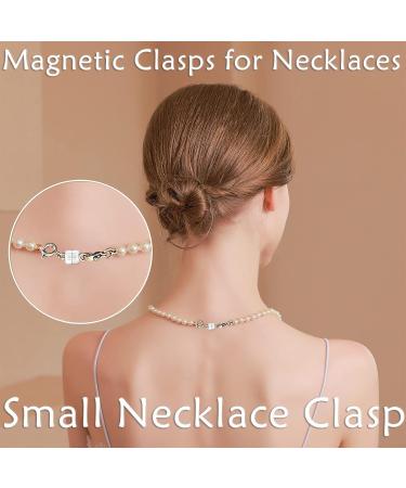 Qulltk 925 Sterling Silver Magnetic Necklace Clasps - 2Pcs Mini Bracelets Clasp Converter for Jewelry Making - Buy Online on GoSupps.com