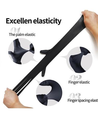 Purism Black Nitrile Gloves 4mil XL 100 Pcs - Powder-Free, Latex-Free, Black (Pack of 100) - Buy Online on GoSupps.com