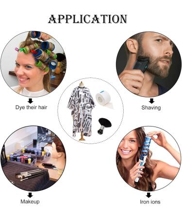 KHIRY Professional Barber Cape with Neck Dusting Brush Beauty Salon Accessories for Men and Women - Buy Online on GoSupps.com