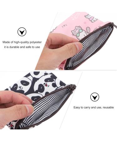 Healifty Sanitary Napkin Storage Bag - Cute Cartoon Animal Design - Tampons Pouch for Girls & Women - Set of 2 - Buy Online on GoSupps.com