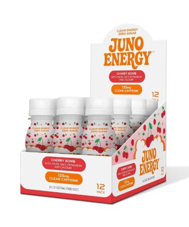 JUNO Energy Shot Zero Sugar Organic Caffeine Gluten Free & Vegan Energy Shot Made with Vitamin C Celtic Salt Calcium Sour Cherry Juice & Keto Friendly Plant Based 2.5 FL OZ Bottles 12 Pack - Buy Online on GoSupps.com