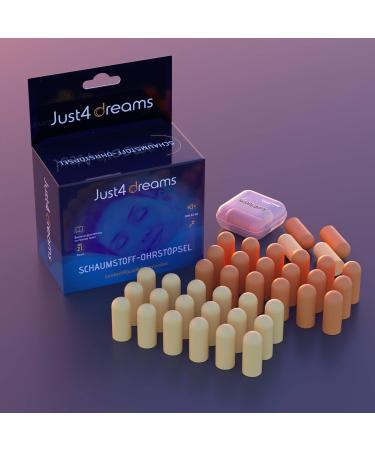 Noise-Suppressive Earplugs - Just4dreams 21 Pack | Comfortable Foam Earplugs for Sleeping Learning Working & Traveling - Hearing Protection & Noise Reduction - Buy Online on GoSupps.com
