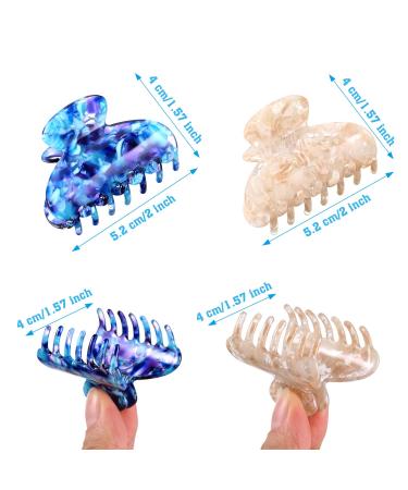 6-Piece Tortoise Shell Hair Claw Clip Set - 2 Inch Medium Banana Hair Clips for Women and Girls - Assorted Designs - Buy Online on GoSupps.com