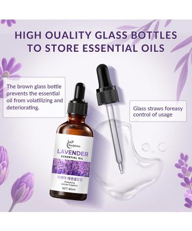 Lavender Essential Oil - 100% Pure & Natural Therapeutic Grade for Aromatherapy Diffuser Skin & Hair Care - Relaxing & Calming Scent for Sleep Support - Large 60 mL Glass Bottle with Dropper Lavender 1 Fl Oz (Pack of 1) - Buy Online on GoSupps.com