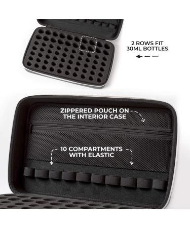 Plant Therapy Essential Oil Storage Case for 70 Bottles - Gray/Dark Gray | Includes Top Labels and Bottle Opener - Buy Online on GoSupps.com
