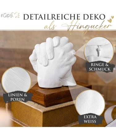 Gipsme MR & MRS 3D Handprint Wedding Gifts | Unique Bridal Couple Gifts with Card & Box - Buy Online on GoSupps.com
