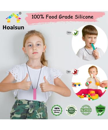 Sensory Chew Necklace Bundle for Kids and Adults - 5 Pack Silicone Teething Aid for Autism ADHD Biting Needs - Buy Online on GoSupps.com