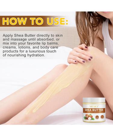 Pure Shea Butter Unrefined Face & Body Butter for Women and Men- Natural Vitamin A E & F - Long-Lasting Hydration for Dry Skin Hair Care 7.8 oz - Buy Online on GoSupps.com