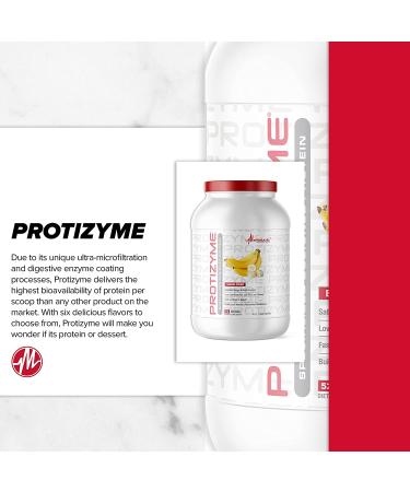 Metabolic Nutrition Protizyme 100% Whey Protein Powder - High Protein, Low Carb, Low Fat with Digestive Enzymes, 24 Essential Vitamins and Minerals - Peanut Butter Cookie Flavor - 4lb (52 servings) - Buy Online on GoSupps.com