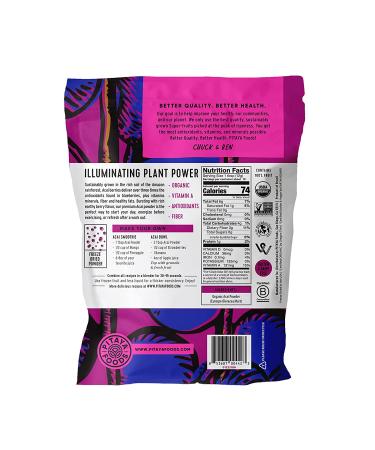 Organic Freeze Dried Acai Berry Powder - USDA Certified, Gluten Free, Dairy Free, Vegan, Kosher (4 oz) - Pitaya Foods - Buy Online on GoSupps.com