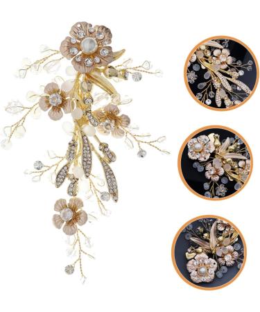 FRCOLOR Wedding wedding zircon Miss side clip headgear pearl pearl clips for hair hair clips Mori Department hair barrettes bridal hairpin crystal Crystal - Buy Online on GoSupps.com