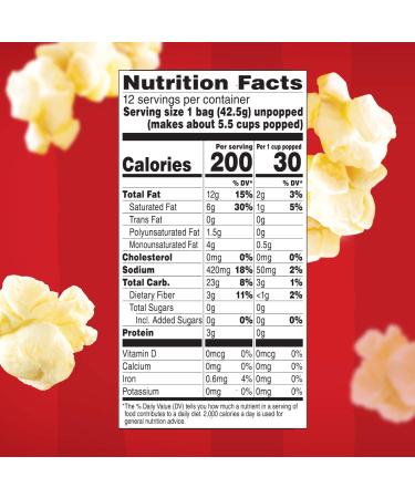 Orville Redenbacher's SmartPop! Kettle Corn Popcorn 1.5 oz - 12 Count (Pack of 6) - Butter Flavor - Buy Online on GoSupps.com