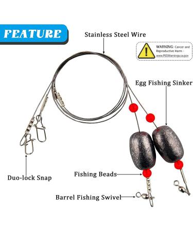 Saltwater Surf Fishing Rigs - Carolina, Flounder, Snook, Snapper Octopus Hooks, Drum Bottom Rig - Buy Online on GoSupps.com