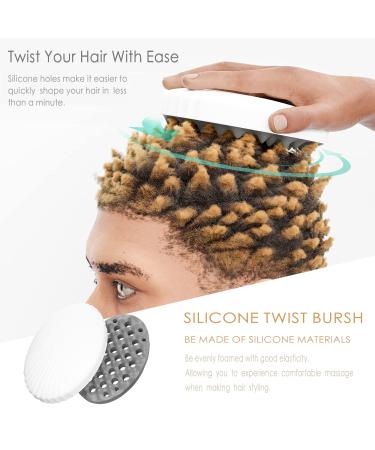 AEARY Silicone Magic Curling Hair Brush for Twist Wave Curls - Afro Silicone Comb for Men and Women - Grey Wave Brushes - 1 Pcs - Buy Online on GoSupps.com