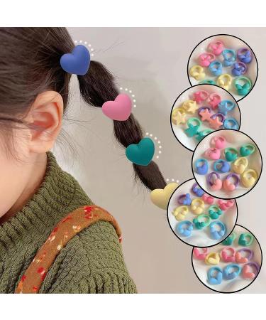 90PCS Toddler Hair Ties | Coloured Animal Shaped Hair Accessories for Girls | Elastic Ponytail Holders for Kids - Buy Online on GoSupps.com