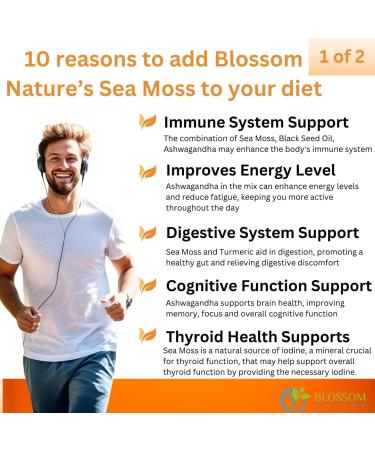 10-in-1 Irish Sea Moss Veggie Caps 3000mg Black Seed Oil Ashwagandha Bladderwrack Burdock Turmeric Apple Cider Vinegar Manuka Honey Dandelion Black Pepper - Made in US(Veggie Caps Unflavored) Capsules - Buy Online on GoSupps.com