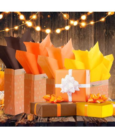 CHRORINE 60 Sheets Tissue Paper Autumn Wrapping Pape Bulk Assorted Color Art Paper Crafts for Thanksgiving Harvest Birthday Party DIY and Craft Decor - Buy Online on GoSupps.com