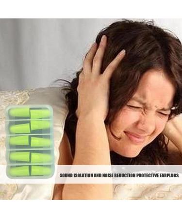 Buy 5 Pairs Reusable Sponge Ear Plugs - PU Noise Cancelling Earplugs for Hearing Protection | Calm Earplugs for Sleeping Studying & Concerts - Green - Buy Online on GoSupps.com