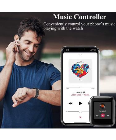 Fitness Tracker Smart Watch for Android & iPhone | Heart Rate Monitor, IP68 Waterproof, Sleep & Calorie Tracker | Pedometer for Men & Women - BLACK - Buy Online on GoSupps.com